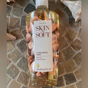 Avon skin so soft comforting shea bath oil 16.9 fl oz brand new